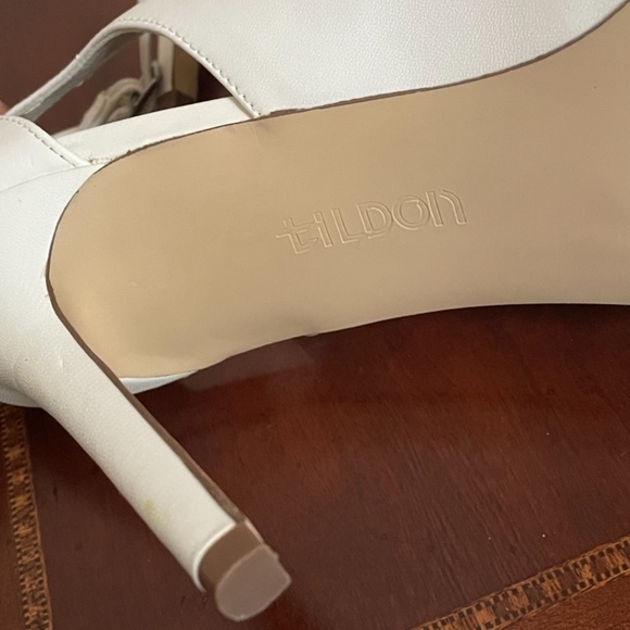 Tildon White Multi-Staples Caged Open Toe Heels - Picture 12 of 14